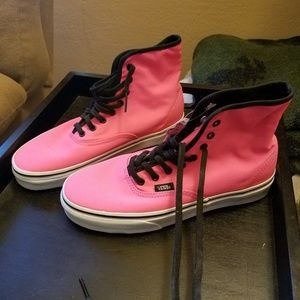 Pink hightop Vans